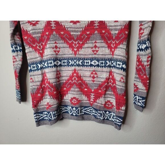 Ralph Lauren Denim & Supply Women's Red Aztec Sweater Tribal Size Small t15 - Picture 2 of 7